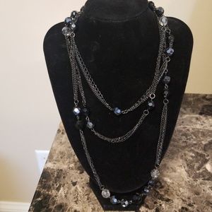 Premier Designs Black & Silver Necklace